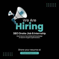 SEO Paid Internship and Job