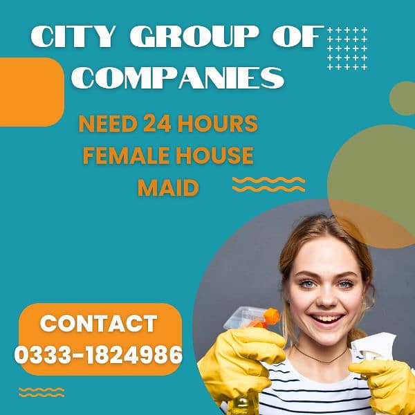 Provide 24/7 hours female House maid, babysitter etc. . . 0