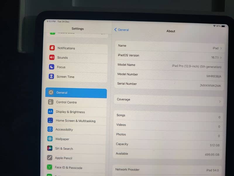 I pad pro 5th generation 12.9inches 512 gb 3
