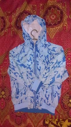 Stylish Blue Printed Hoodie for Boys