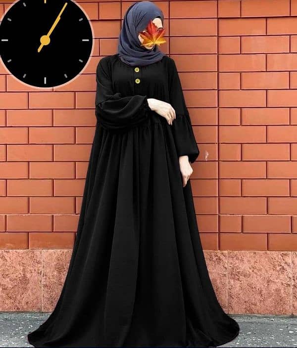 Stylish Black Georgette Maxi Abaya - 1 Pcs Classic Elegance 0