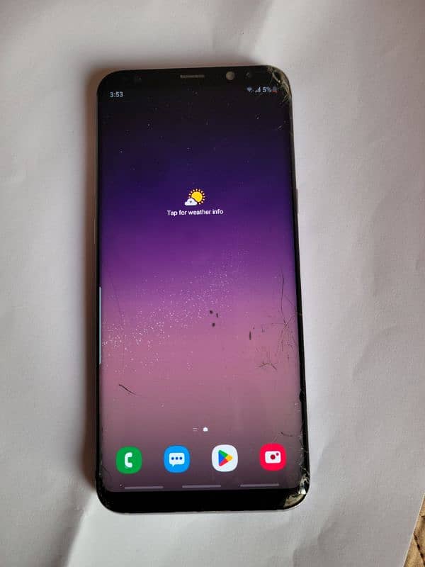 Samsung S8 plus Dual Sim PTA approved100% working back n front cracked 0