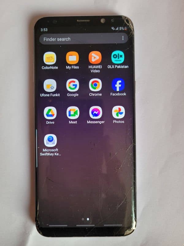 Samsung S8 plus Dual Sim PTA approved100% working back n front cracked 1