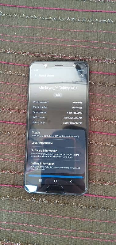 samsaung galaxy a6plus _super amolied display+fingerprint original dis 1