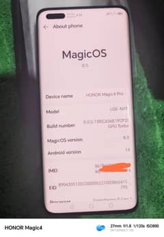 honor magic 4 pro nwe 10/10 is nbr pe call 03206242156