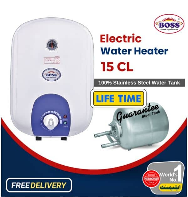 brand new condition Boss 15Litre Electric Water Geyser 6