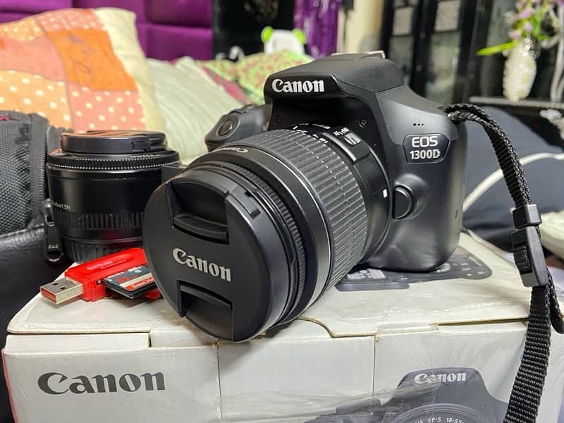 CANON E0S 1300D Slightly Used With 18-55 & 55mm Lenses 1