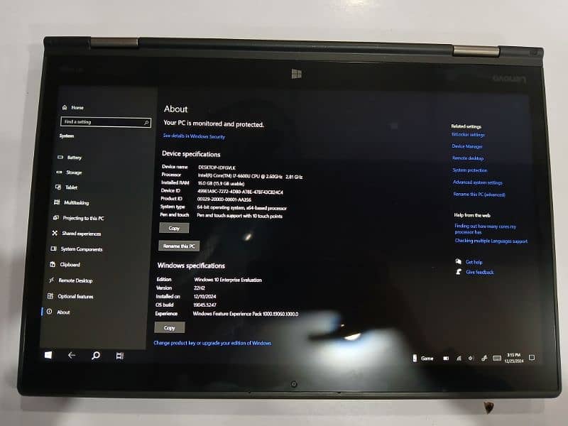 Thinkpad X1 Yoga core i7 6th gen 3