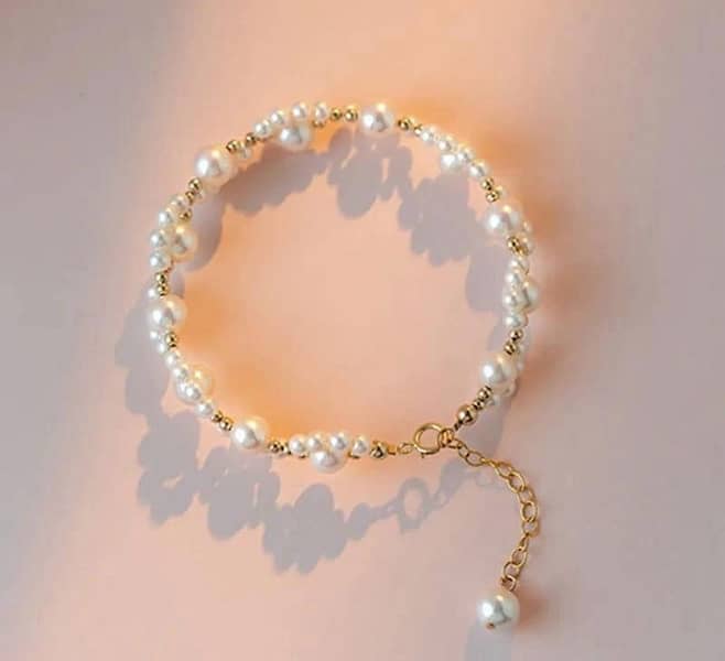 Resin plated beautiful pearl bracelet 0