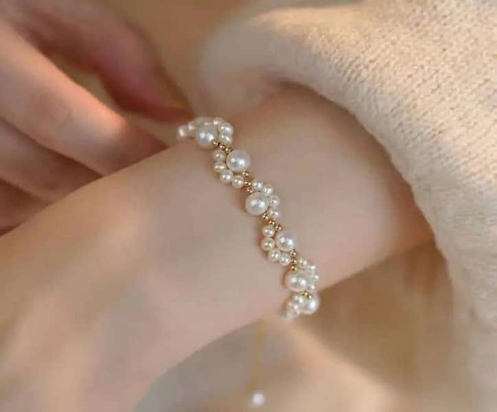 Resin plated beautiful pearl bracelet 2