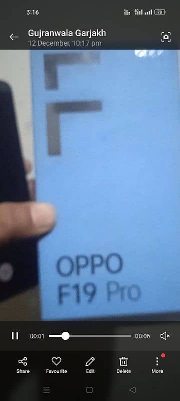 oppo f19 pro 128gb8+4gb ram panel ma shade ha box charger sath ha 0