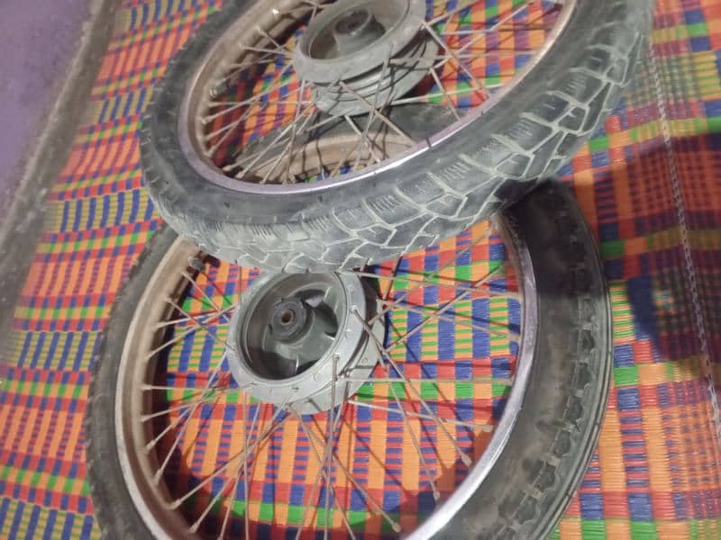 Rim and tub tyre frint and back Judi hai 0