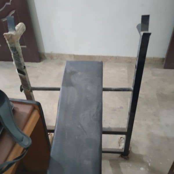 bench or 2 Rubber coated dumbells 2