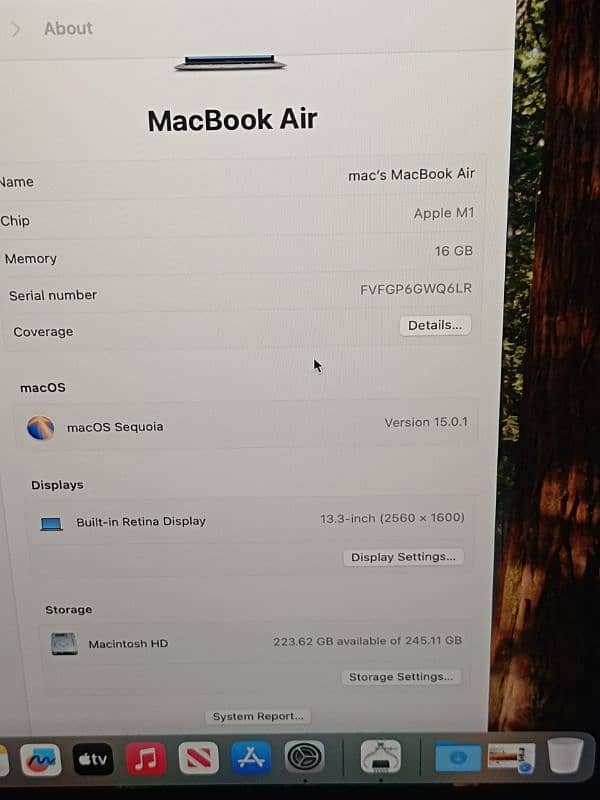 7 UNITS AVAILABLE MACBOOK AIR M1 2020 16GB 256GB 8 CORE CPU 7 CORE GPU 7