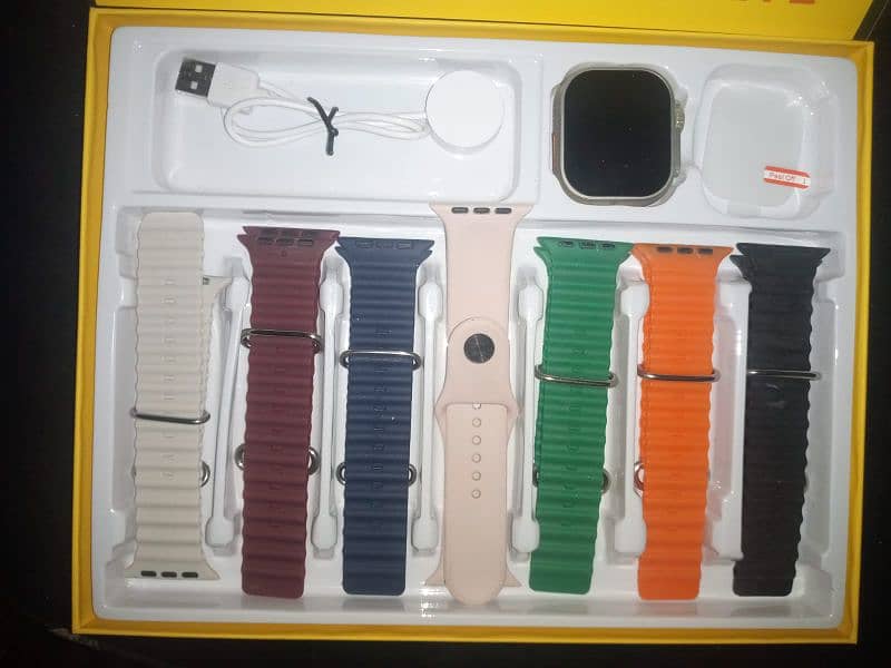 7 straps smart watch brand new 1