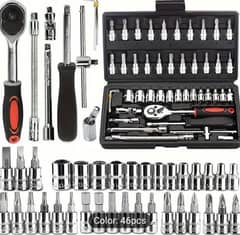 46pcs Premium Tool Kit for Cars, Motorcycles & Bikes.