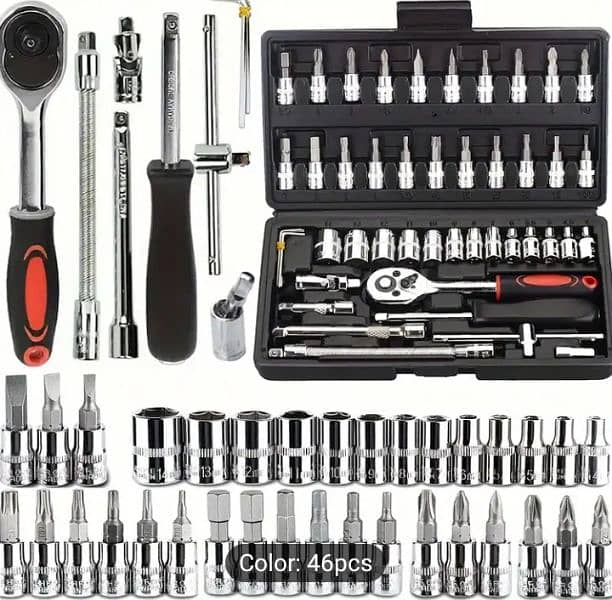 46pcs Premium Tool Kit for Cars, Motorcycles & Bikes 0