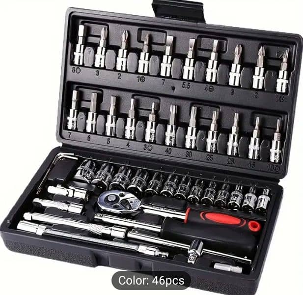 46pcs Premium Tool Kit for Cars, Motorcycles & Bikes 3