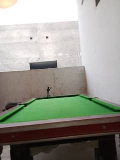 1 Billiards table with billiards ball set and 3 sticks for sale