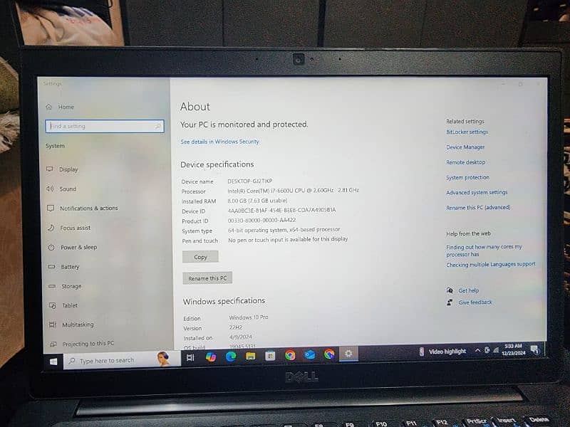 Dell Laptop Latitude 7480 model in very good condition. 1