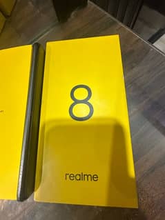 realme 8 mobile with box and original cable