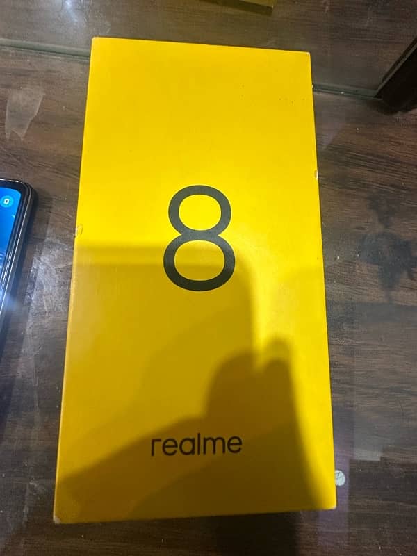 realme 8 mobile with box and original cable 1