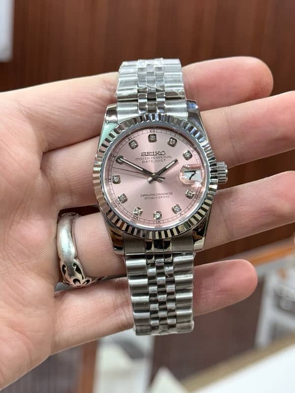 Seiko mod Datejust Diamond Dial Automatic japan movement 1