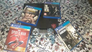 Ps4 slim with 4 game cds and one A+ copy controller