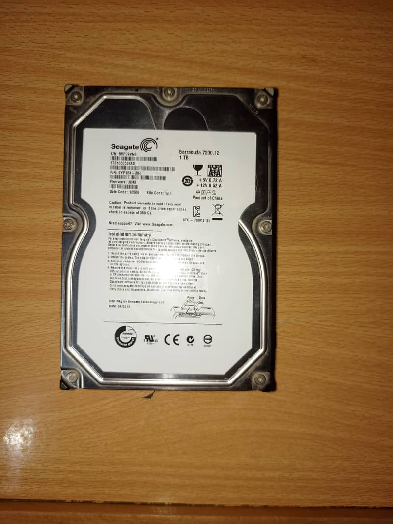 Seagate 1 TB Hard Disk 0