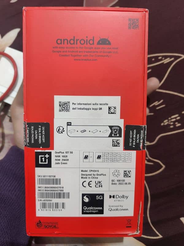 ONE PLUS 10T 5G 16/256GB 10