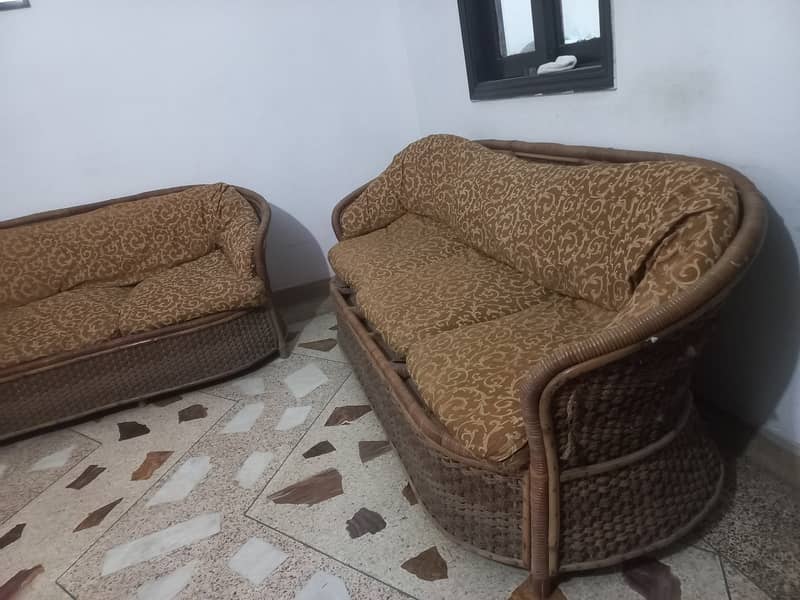 8 Seater Cane Sofa Set 3