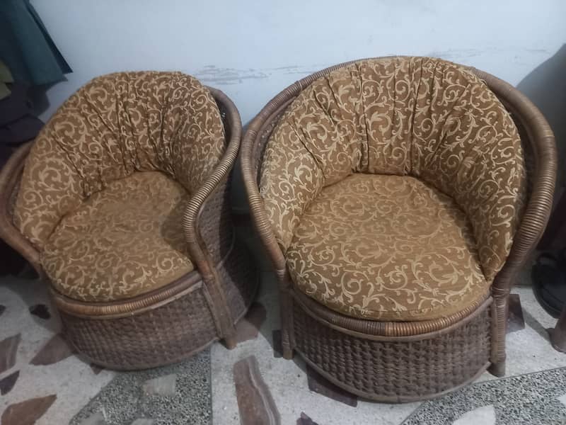 8 Seater Cane Sofa Set 5