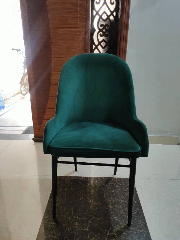 2 Velvet Rod Iron Chairs For Sale ! 1