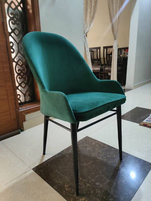 2 Velvet Rod Iron Chairs For Sale ! 2