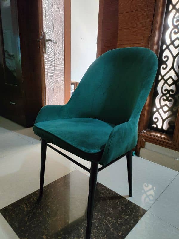 2 Velvet Rod Iron Chairs For Sale ! 3