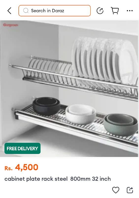 cabinet dish rack steel 0