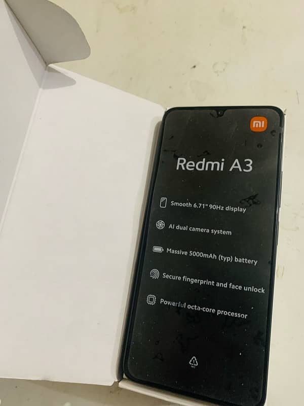 Redmi A3 4/128 gb Open box   Pta Approved 1