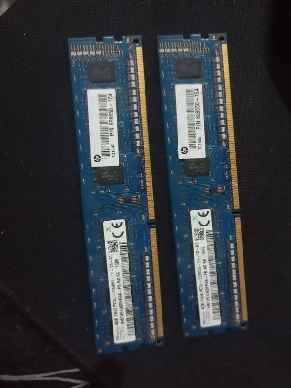 DDR3 4x2 sticks = 8gb ram 0