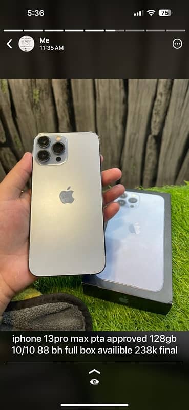 iphone 13pro max pta 128gb 0