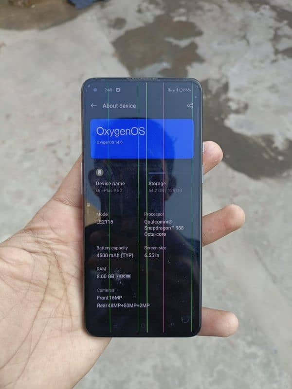 oneplus 9 all ok only display line exchng possible 6