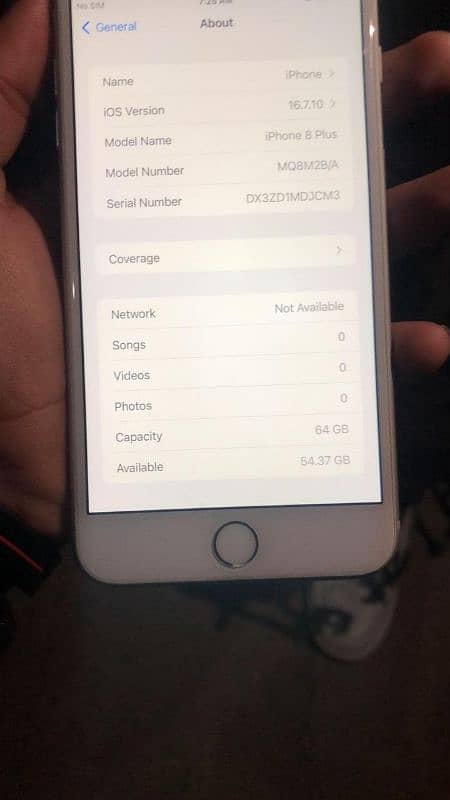 iphone 8plus nonpta 64gb battery health 81 finger on ha 1