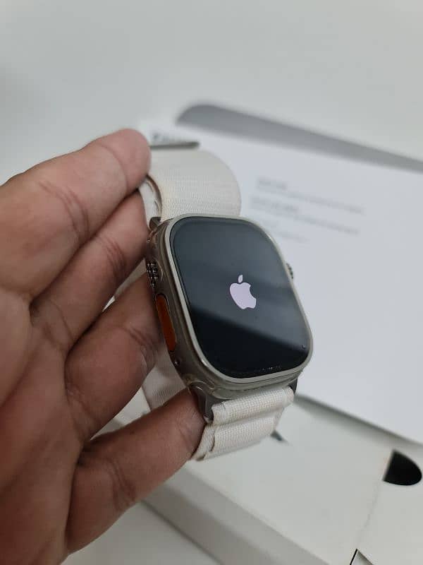 Apple Watch Ultra 49mm Starlight Alpine Loop Complete Box 9