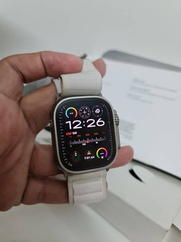 Apple Watch Ultra 49mm Starlight Alpine Loop Complete Box 11