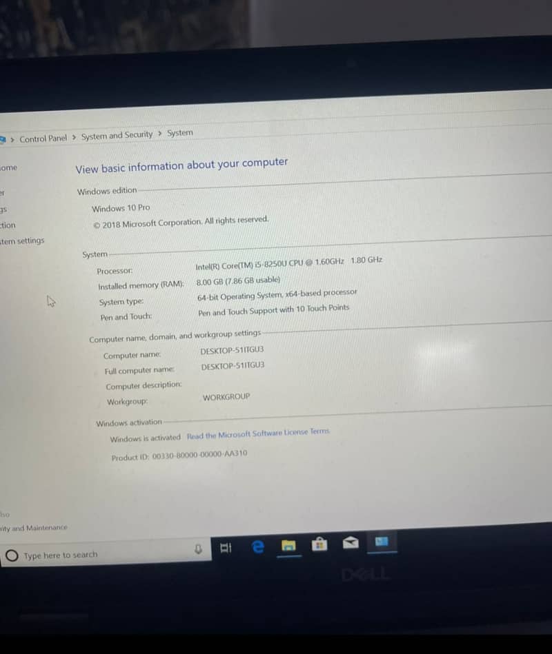 dell latitude 7390 8th gen core i5 8/128 360 touch 3