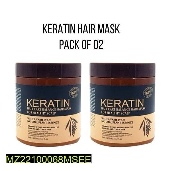 Keratin Hair Mask, 500ml - Pack Of 2 2