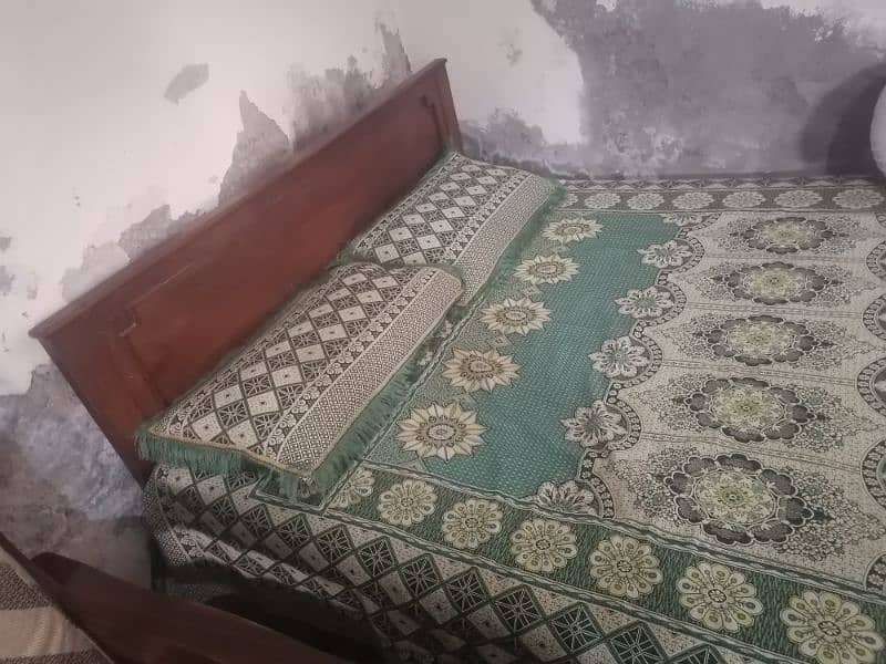 Wooden Bed with Matress 0