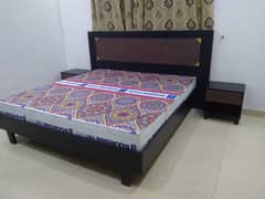 Habitt King Bed with Side Tables and Diamond Mattress