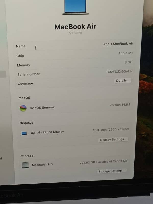 25 UNITS AVAILABLE MACBOOK AIR M1 2020 13 INCH 8GB RAM 256GB SSD 11