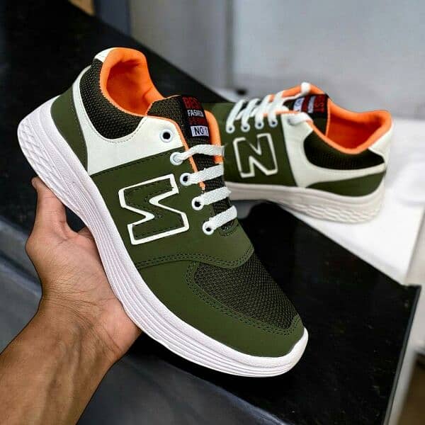 Men's causal Green sneakers 0