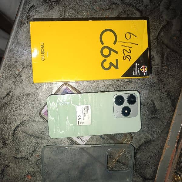 Realme C63 6+6 Mob h Lussh Condition ha Box Charger Pouch Sb Available 3